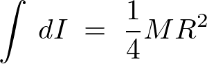 慣性モーメント,円盤の慣性モーメント計算結果